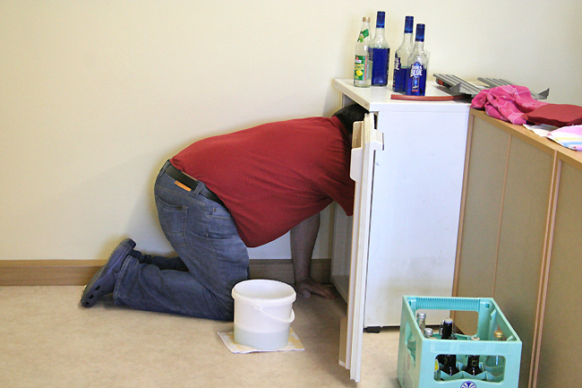 Einr�umaktion im Neuen S�ngerheim