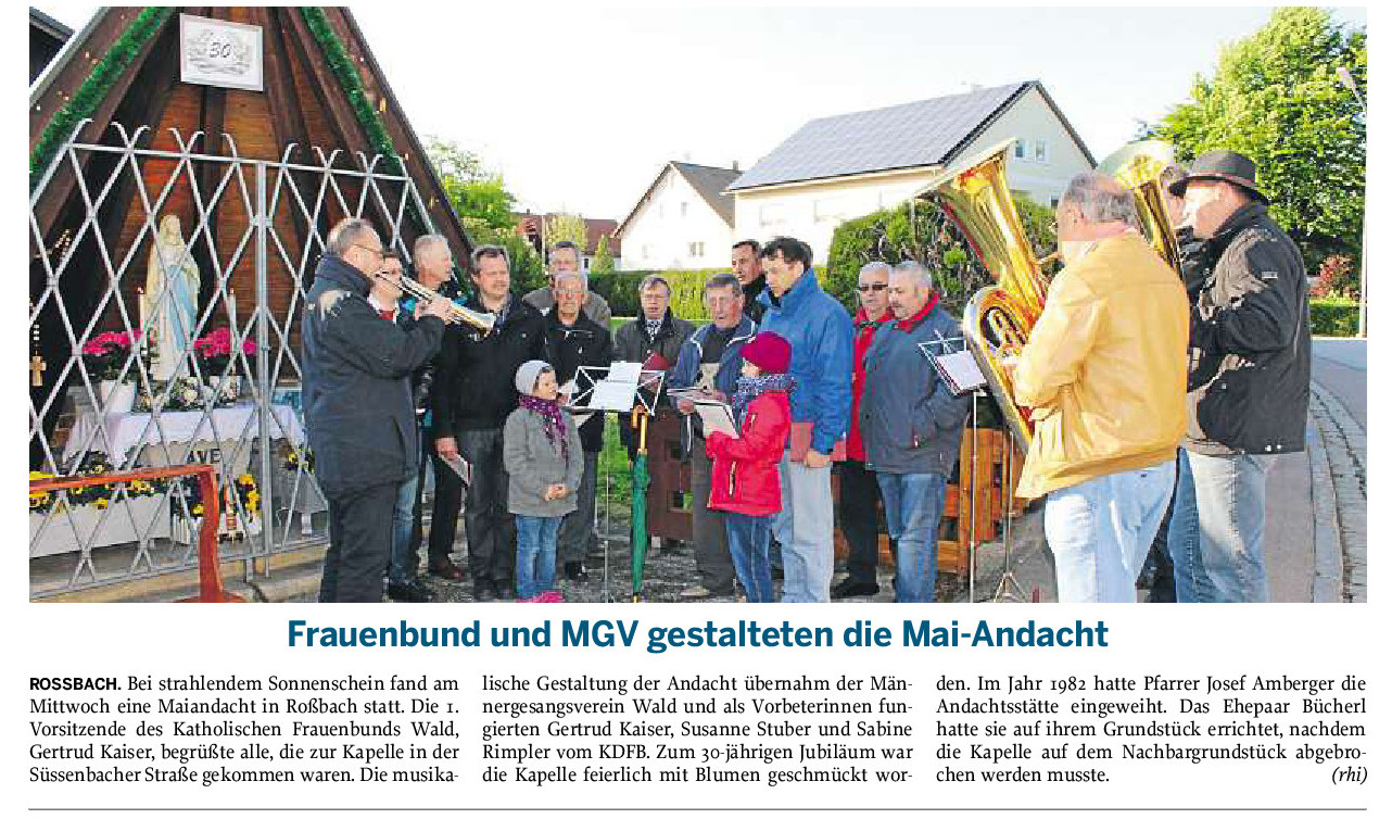 Maiandacht in Ro�bach 2012