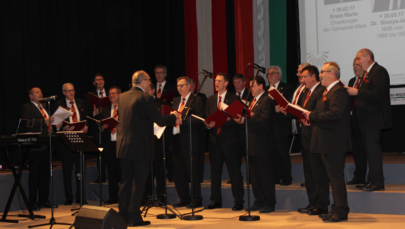 MGV Wald umrahmt den Neujahrsempfang 2018 der Gemeinde Wald